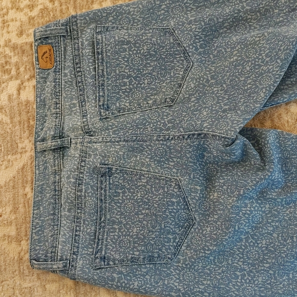 Jordache Skinny Crop Jeans 8 Blue Pattern - Picture 10 of 15